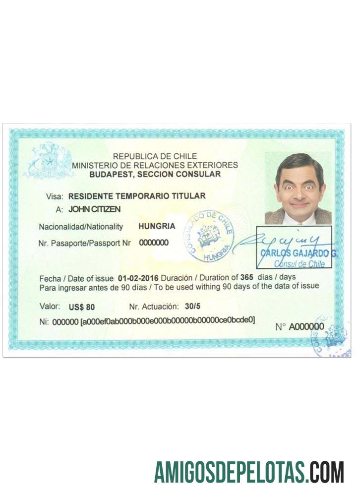 Visto para o CHILE baixar para verificação